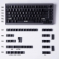 Plain Keycaps 104+27 PBT Backlit Keycaps Set Cherry Profile Side Legends for MX Switches Mechanical Gaming Keyboard White / Black